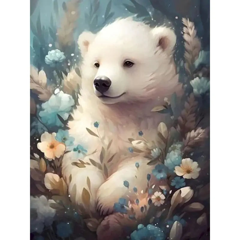 Peinture par numéro ours blanc