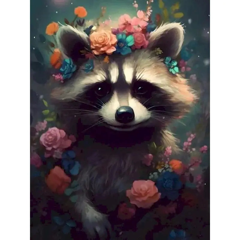 Peinture par numéro raton laveur