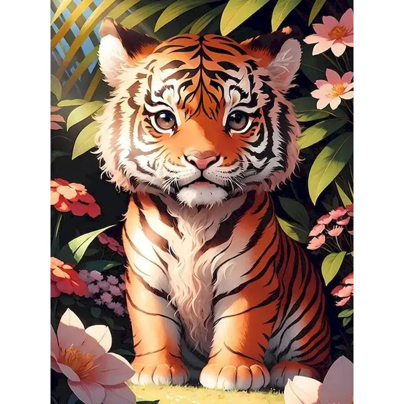 Peinture par numéro tigre bébé