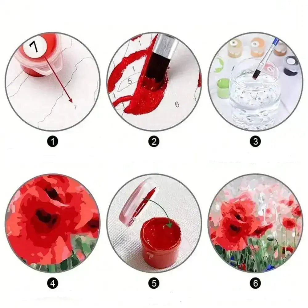 Peinture par numéro Fleurs explications