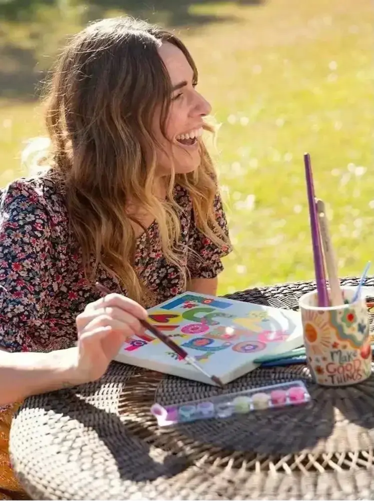 Peinture par numéro Fleurs femme présentation