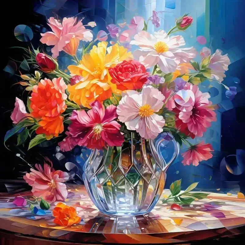 Peinture par numéro Fleurs vase