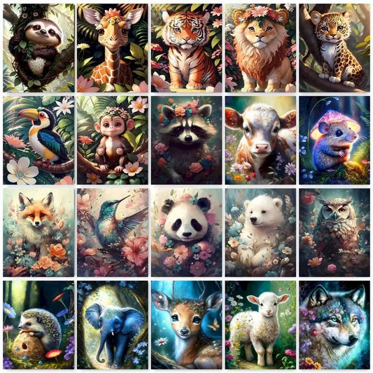 Peinture par numéro animaux