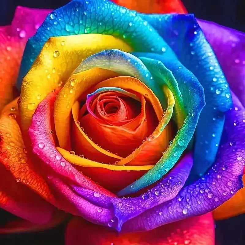 Peinture par numéro rose arc-en-ciel